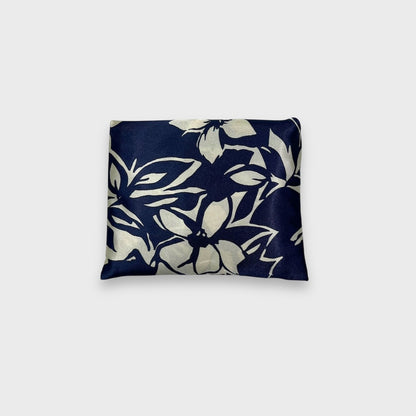 Remake Eco Bag Small,Navy Flower Pattern 41