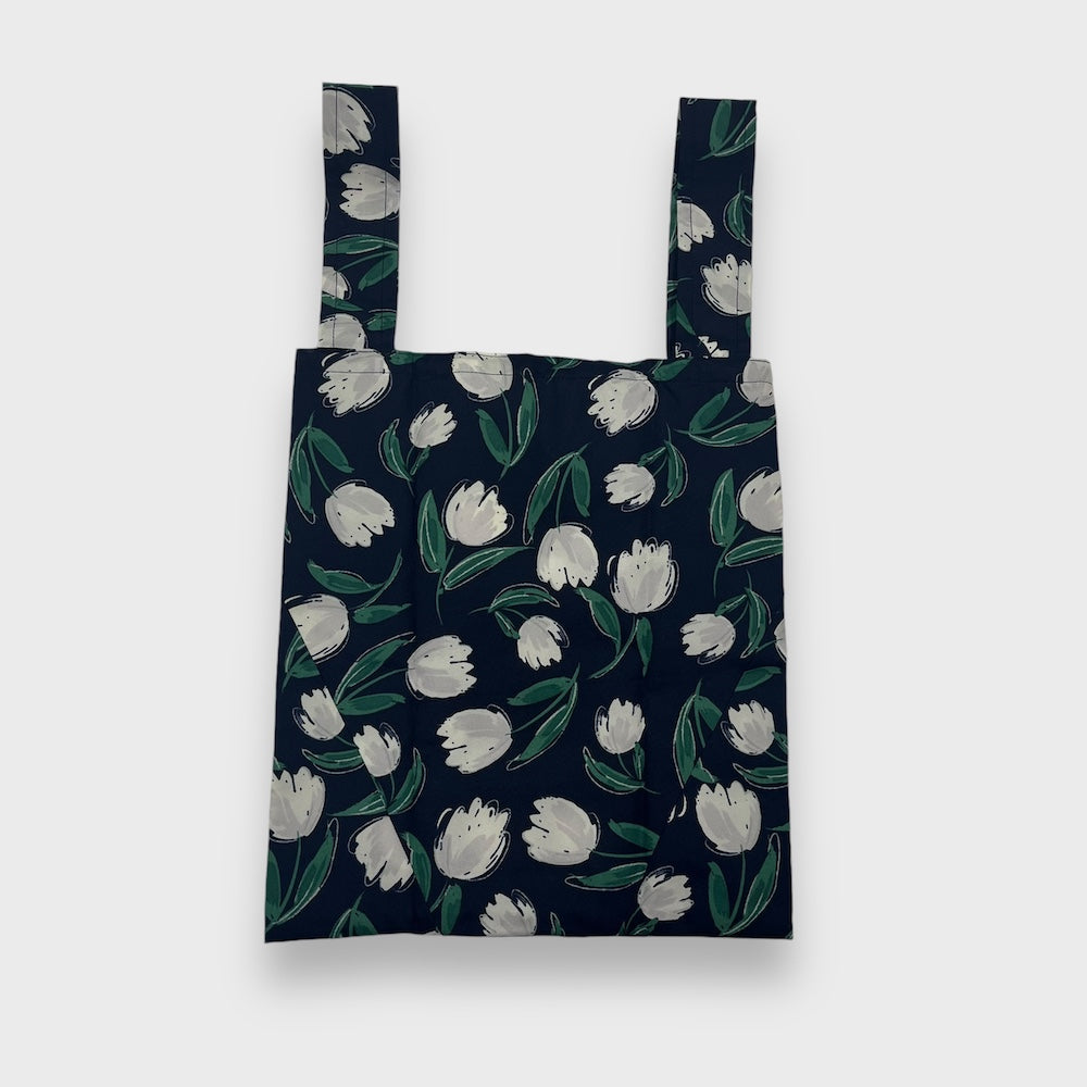 Remake Eco Bag Small,Navy White Tulip 55