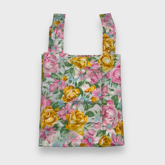 Remake Eco Bag Small,Pink Flower Garden 52