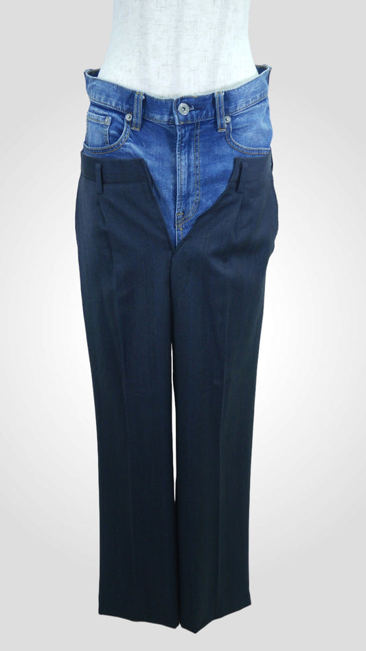 Remake Denim Layered Slacks